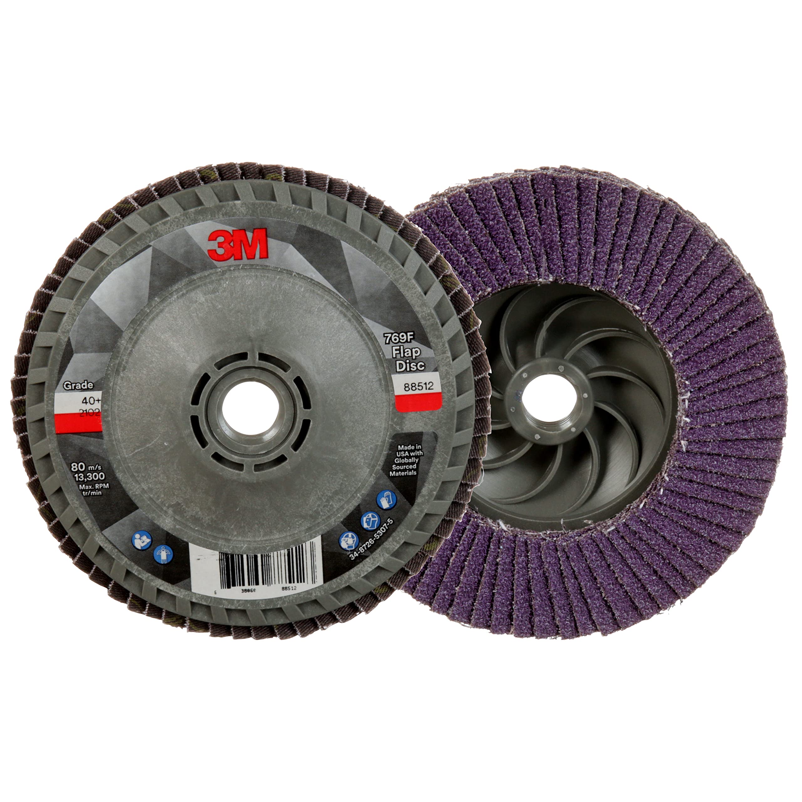 Amazon.com: 3M Flap Disc 769F, Type 27 Quick Change, 40+, 4-1/2 in